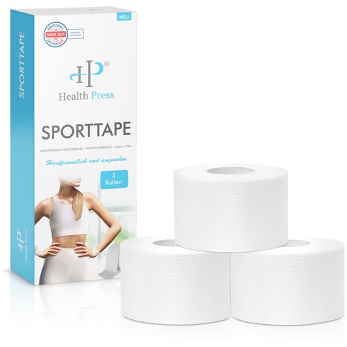 Sporttape rollen 3 8cm - sporttape, (3,8cm